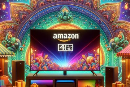 Smart TV showcasing Dolby Audio features available during Amazon Great Indian Festival