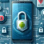 Visual representation of Android's advanced security features including theft detection and remote locking.