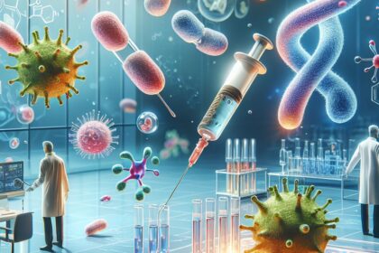 A visual representation of bacterial vaccines as a game-changer in cancer treatment, highlighting immune system training