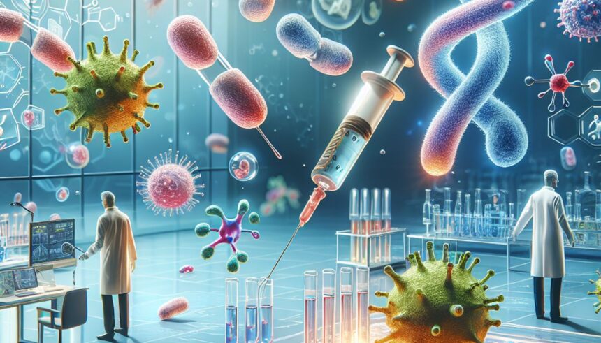 A visual representation of bacterial vaccines as a game-changer in cancer treatment, highlighting immune system training