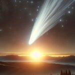 View of Comet A3 Tsuchinshan-ATLAS shining brightly in the UK night sky during October 2024