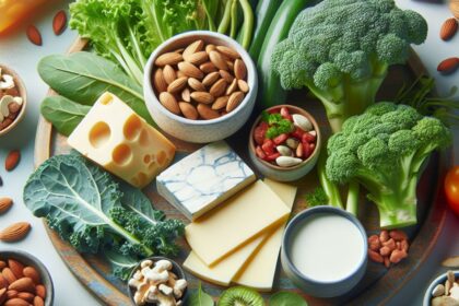 Healthy foods rich in calcium and vitamin K for menopausal women