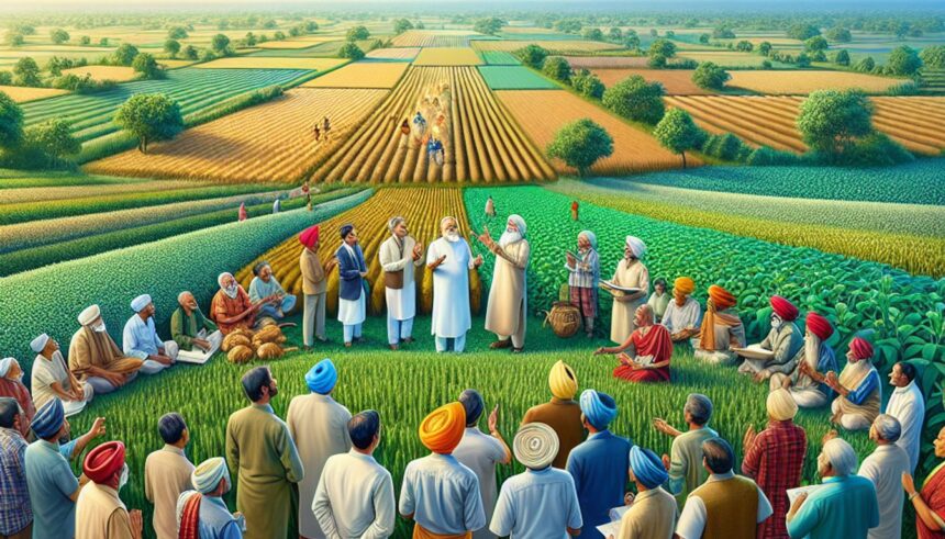 Farmers receiving financial assistance under PM Kisan Yojana.