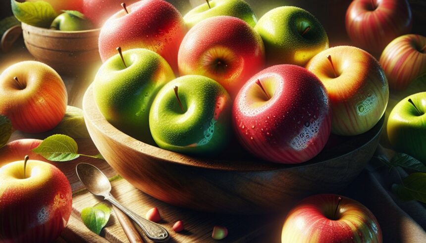 A vibrant assortment of fresh apples showcasing their health benefits.