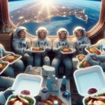 NASA astronauts aboard the International Space Station sending Thanksgiving wishes to Earth