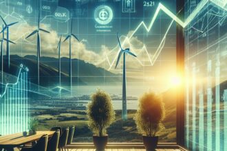 Graph displaying the rising trends of NTPC Green Energy share price in the renewable energy sector.