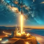 SpaceX Falcon 9 rocket lifting off with Starlink satellites at Vandenberg Space Force Base