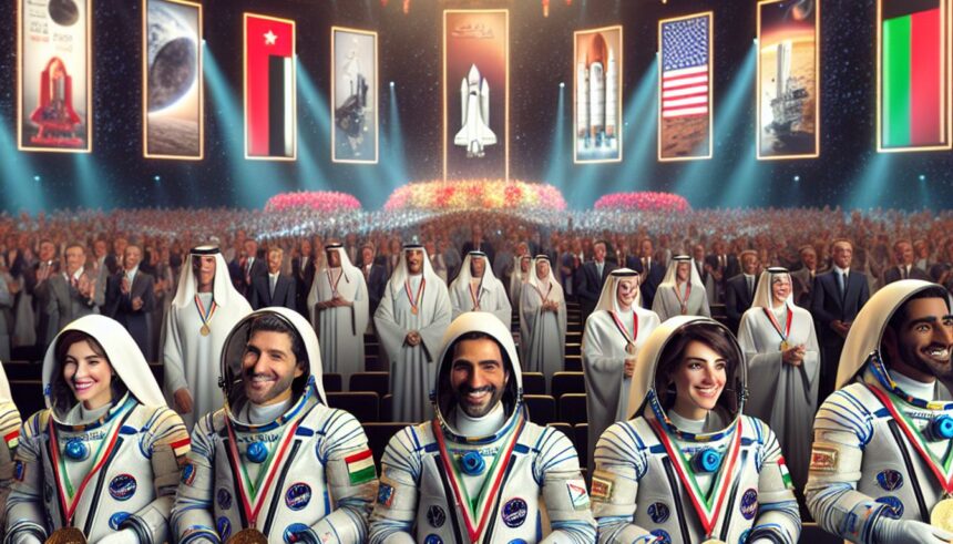 UAE astronauts awarded space medals during Mars mission celebrations, showcasing national pride and achievements