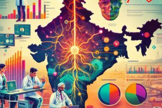 A conceptual image representing Guillain-Barre Syndrome with a focus on neurological health and local impact in Maharashtra.